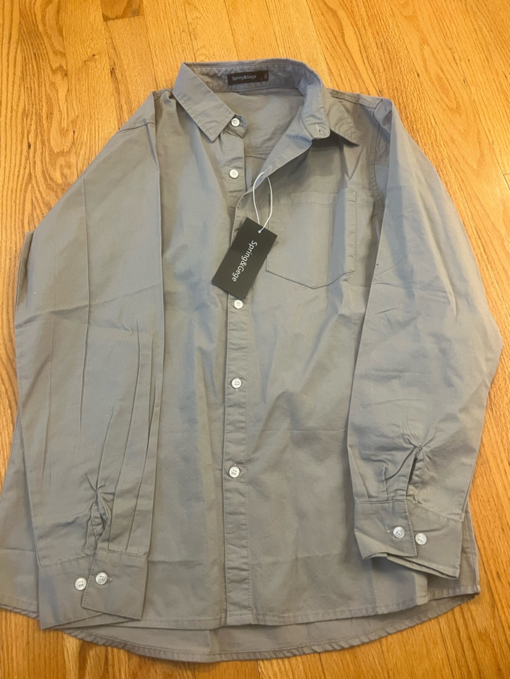NWT Gray button down shirts